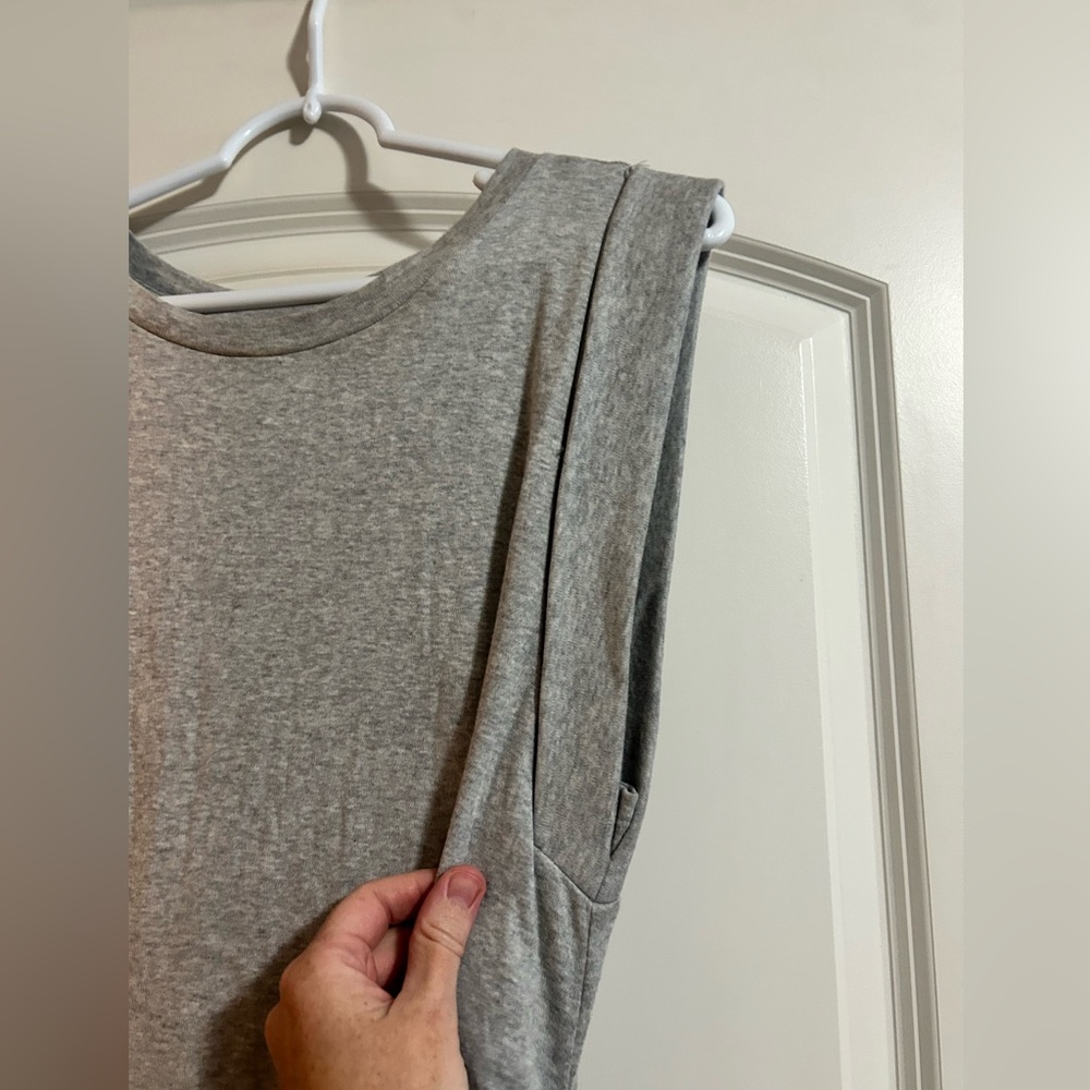Vince Wrap‎ Waist Dress In Heather Grey size large - Picture 8 of 10